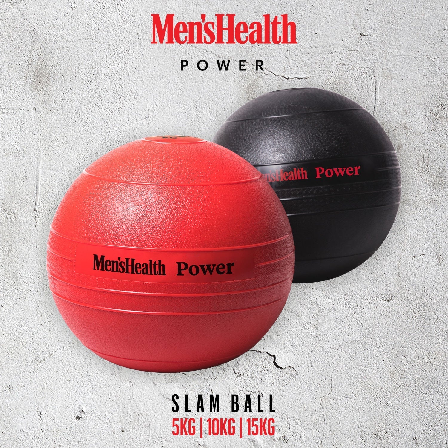 Slam Ball 5 - 15kg (Medizinball), mit rutschfester Oberfläche