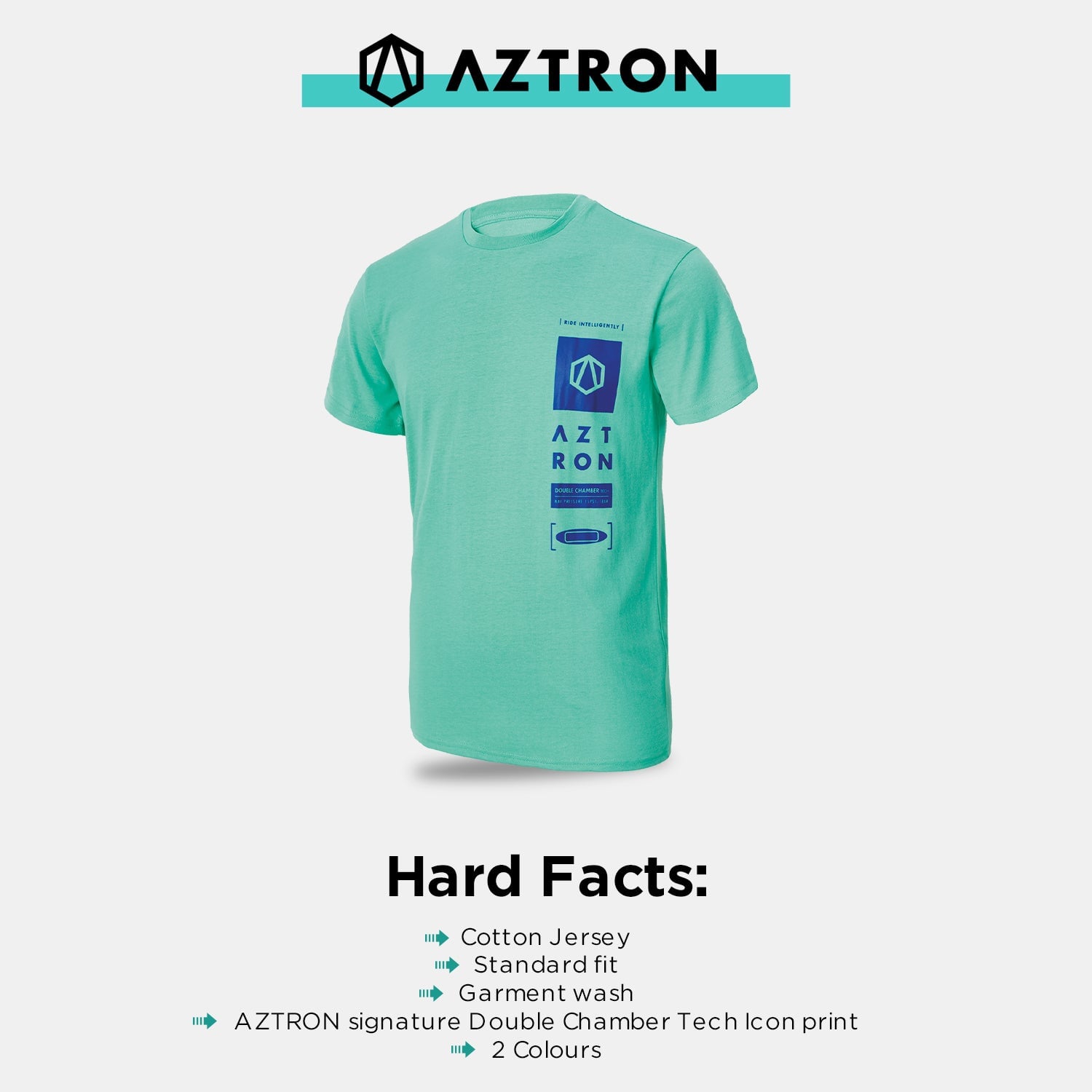 AZTRON Shirt DOUBLE CHAMBER TECH TEE-TÜRKIS