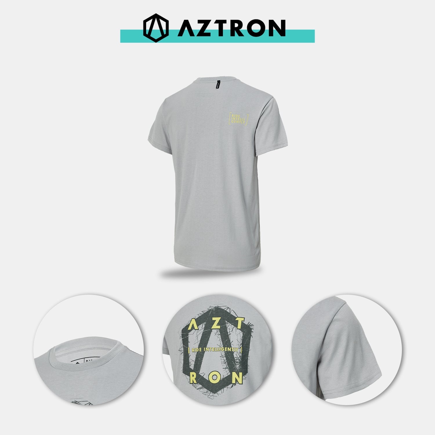 AZTRON Shirt FULL LOGO TEE-GREY