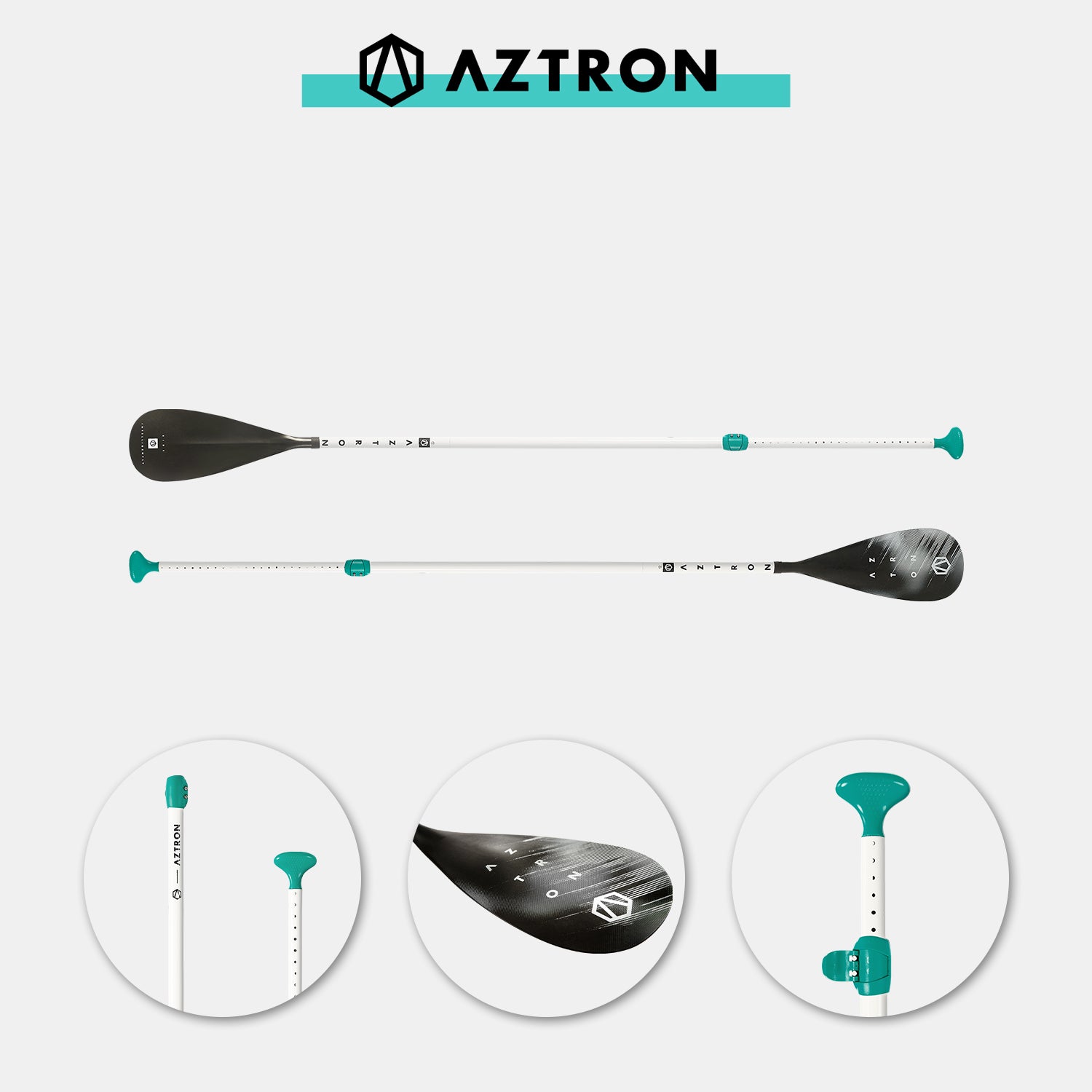 AZTRON STYLE 2.0 Paddel, 3-teilig Aluminium
