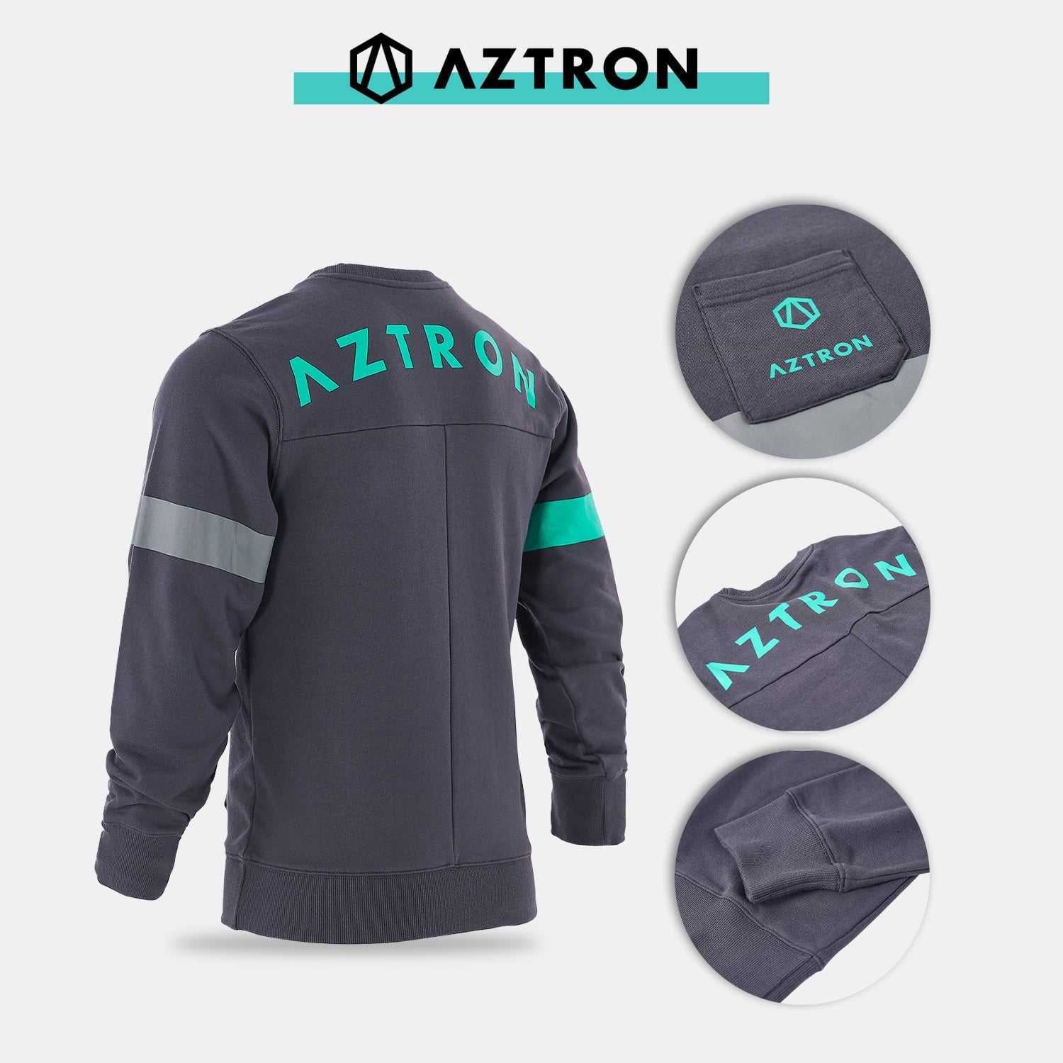 AZTRON Crew Sweater für Herren, Pullover