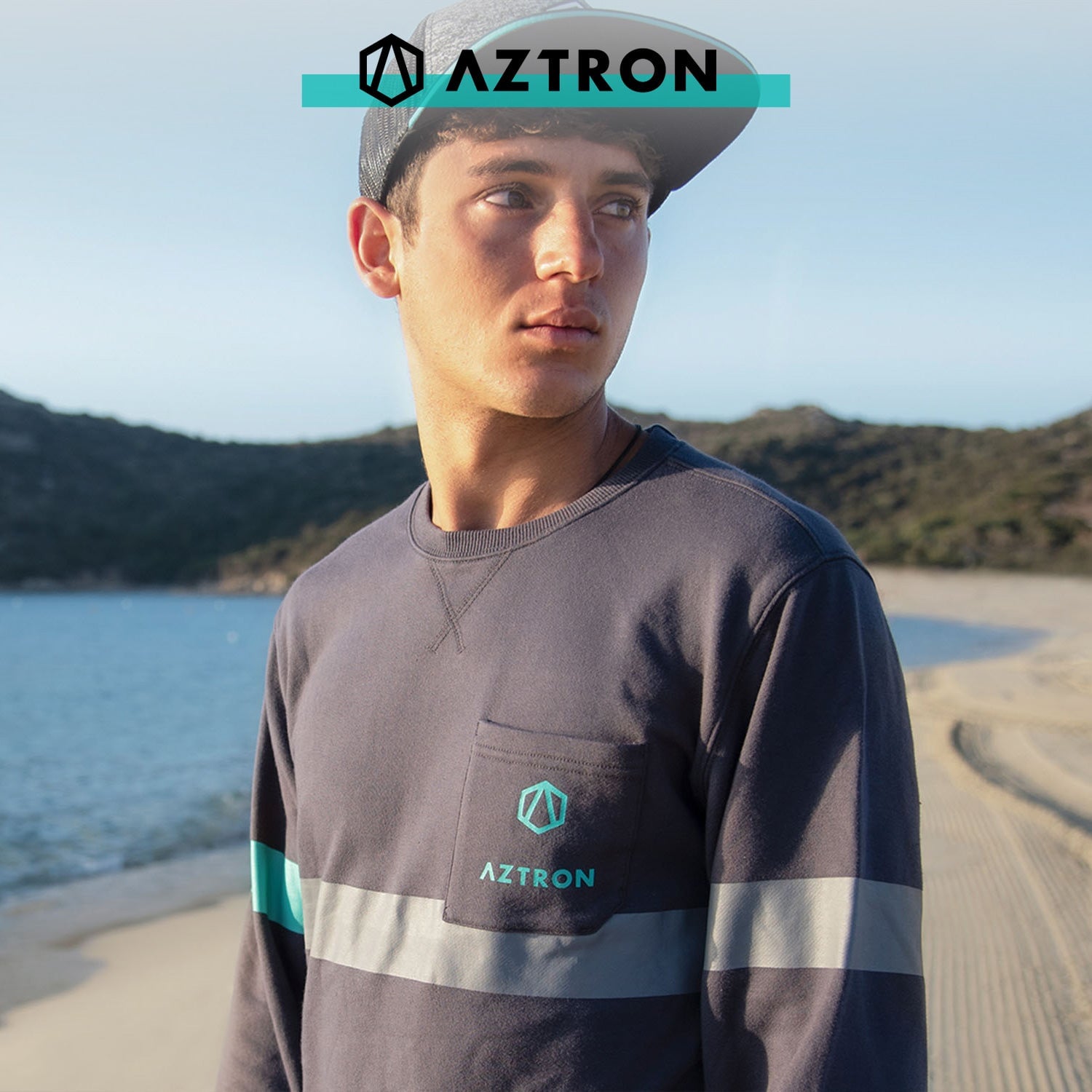 AZTRON Crew Sweater da uomo, maglione