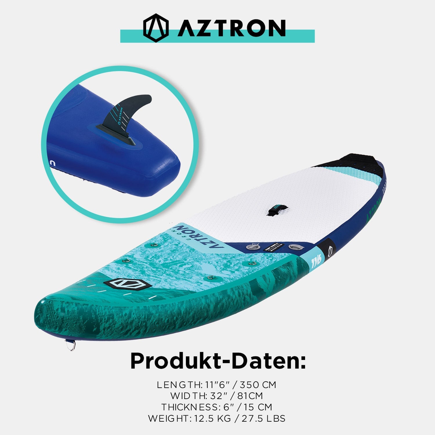 AZTRON Urono Touring 11'6" iSUP Set, 350x81x15cm, Volumen 306L
