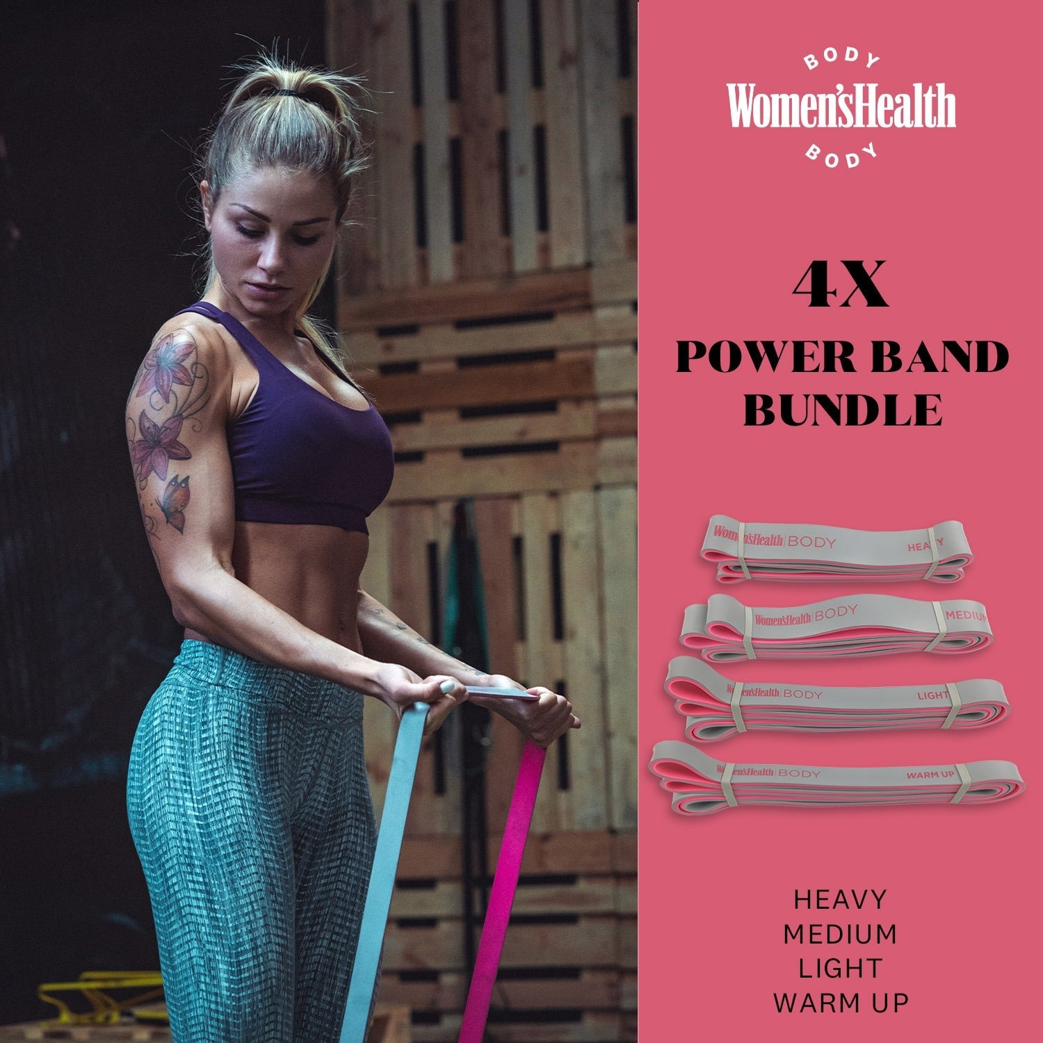 Powerband Bundle / Women's Health BODY (Widerstandsbänder-Set)